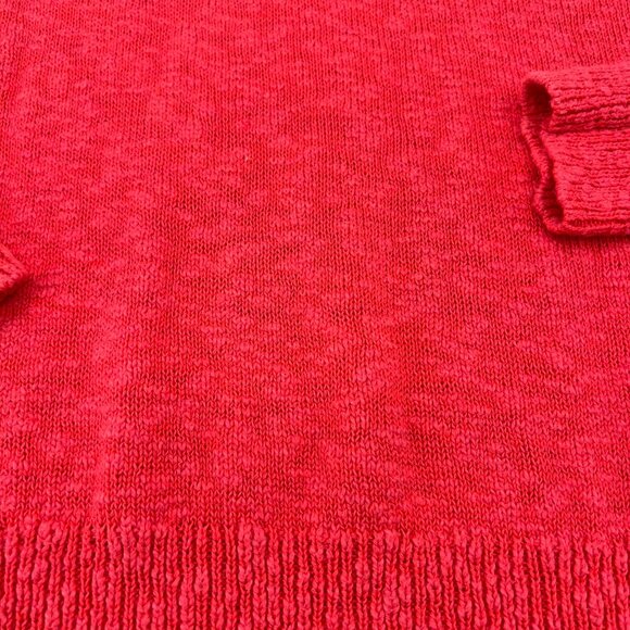 American Eagle Outfitters Women's Pink V-Neck Sweater L/G Acrylic & Cotton Blend - Picture 2 of 7